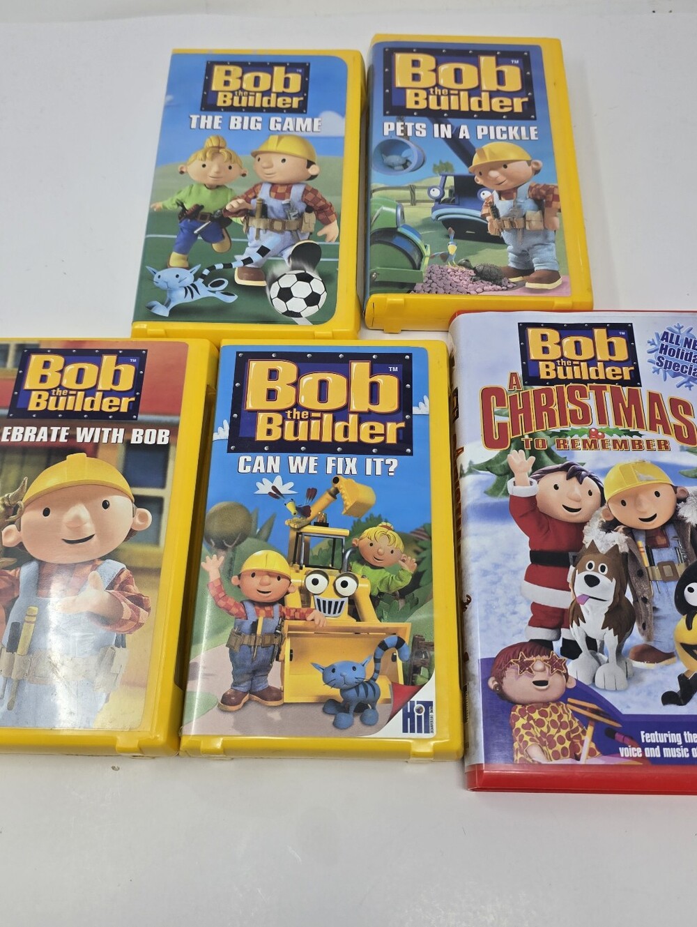 Bob The Builder Vhs Lot Christmas Celebrate Pets In A Pickle 5 Tapes Can We Fix